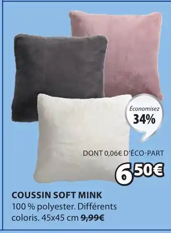 Coussin soft Mink