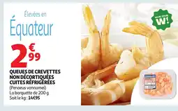 Auchan Queues de crevettes non décortiquées cuites réfrigérées offre