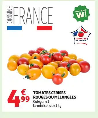 Auchan Tomates cerises rouges ou mélangées offre