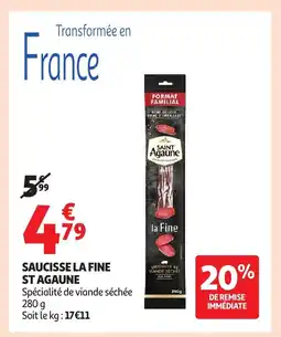 Auchan ST AGAUNE Saucisse fine offre