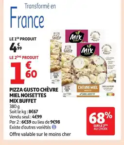 Auchan MIX BUFFET Pizza gusto chèvre miel noisettes offre