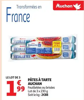 Auchan AUCHAN Pâtes à tarte offre