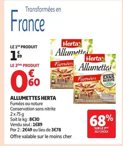 Auchan HERTA Allumettes offre