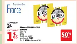 Auchan ETORKI Fromage pur brebis offre