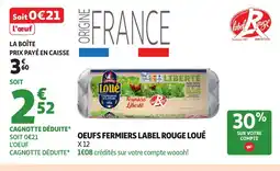 Auchan LOUÉ Oeufs fermiers label rouge offre
