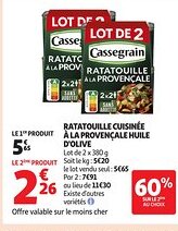 Auchan Ratatouille cuisinée à la provençale huile d'olive offre