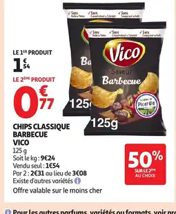 Auchan VICO Chips classique barbecue offre