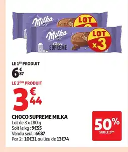 Auchan MILKA Choco supreme offre