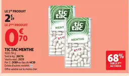 Auchan TIC TAC Menthe offre
