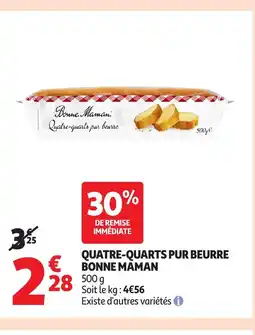 Auchan BONNE MAMAN Quatre-quarts pur beurre offre