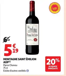 Auchan Montagne saint émilion aop offre