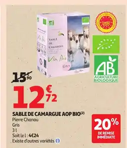 Auchan Sable de camargue aop bio offre
