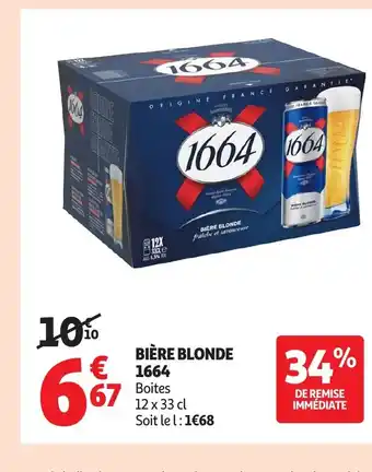 Auchan 1664 Bière blonde offre