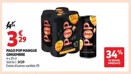 Auchan Pago pop mangue gingembre offre