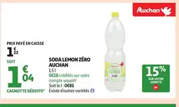Auchan AUCHAN Soda lemon zéro offre