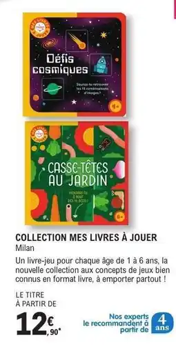 E.Leclerc COLLECTION MES LIVRES À JOUER offre