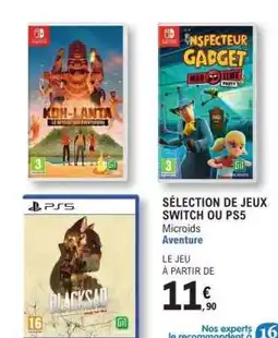 E.Leclerc Sélection de jeux Switch ou PS5 offre