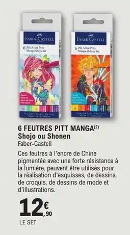E.Leclerc 6 FEUTRES PITT MANGA Shojo ou Shonen offre
