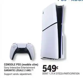 E.Leclerc CONSOLE PS5 (modèle slim) offre