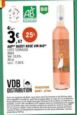 E.Leclerc AOP Buzet Rosé Vin Bio offre