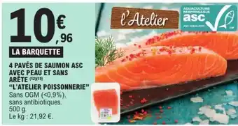 E.Leclerc 4 pavés de saumon ASC offre