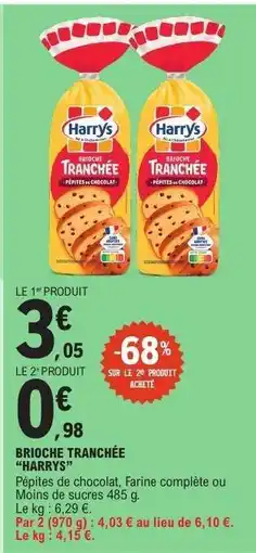 E.Leclerc Brioche Tranchée Harrys offre