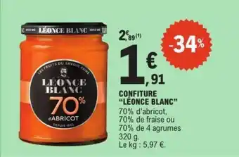 E.Leclerc CONFITURE “LÉONCE BLANC” offre