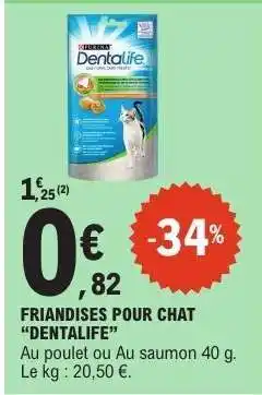 E.Leclerc FRIANDISES POUR CHAT “DENTALIFE” offre