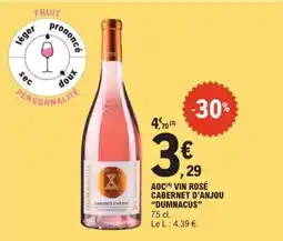 E.Leclerc AOC VIN ROSÉ CABERNET D'ANJOU “DUMNACUS” offre