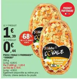 E.Leclerc Pizza L'Ovale 3 Fromages offre