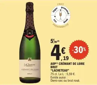 E.Leclerc AOP Crémant de Loire Brut Lacheteau offre