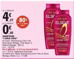 E.Leclerc SHAMPOOING “L’ORÉAL PARIS” offre