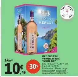 E.Leclerc Grand Sud Merlot Rosé offre