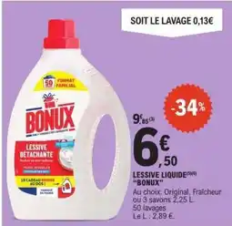 E.Leclerc LESSIVE LIQUIDE BONUX offre