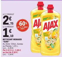 E.Leclerc NETTOYANT MENAGER AJAX offre