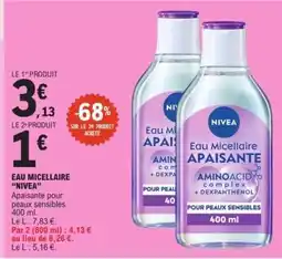 E.Leclerc Eau micellaire NIVEA offre