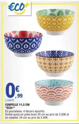 E.Leclerc COUPELLE 11,5 CM “ECO+” offre