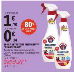 E.Leclerc SPRAY NETTOYANT MENAGER “CHANTECLAIR” offre