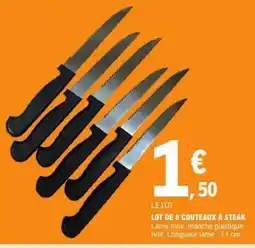 E.Leclerc Lot de 6 Couteaux à steak offre