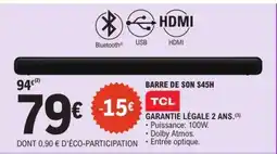 E.Leclerc BARRE DE SON S45H offre