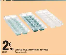 E.Leclerc LOT DE 3 BACS A GLACONS DE 12 CUBES offre