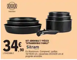 E.Leclerc Set Amovible 7 Pièces 'Sitramovible Family' offre