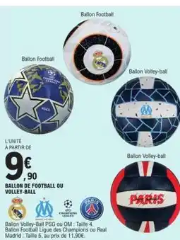 E.Leclerc Ballon de Football ou Volley-ball offre