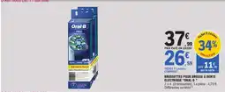 E.Leclerc Brossettes pour brosse à dents électrique 'Oral-B' offre