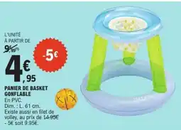 E.Leclerc PANIER DE BASKET GONFLABLE offre