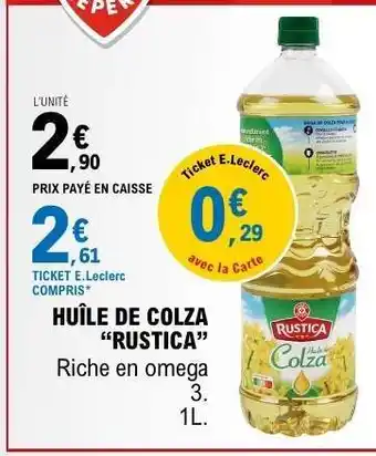 E.Leclerc Huile de Colza Rustica offre