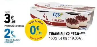 E.Leclerc TIRAMISU X2 “ECO+” offre