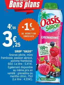 E.Leclerc Sirop Oasis Grenadine offre