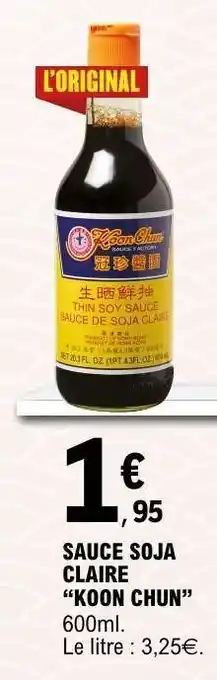 E.Leclerc SAUCE SOJA CLAIRE KOON CHUN offre