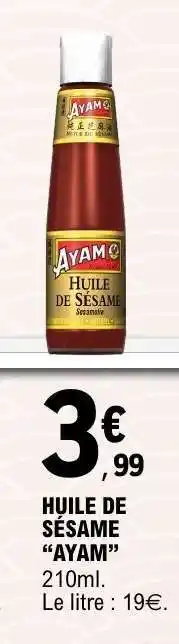 E.Leclerc HUILE DE SÉSAME “AYAM” offre